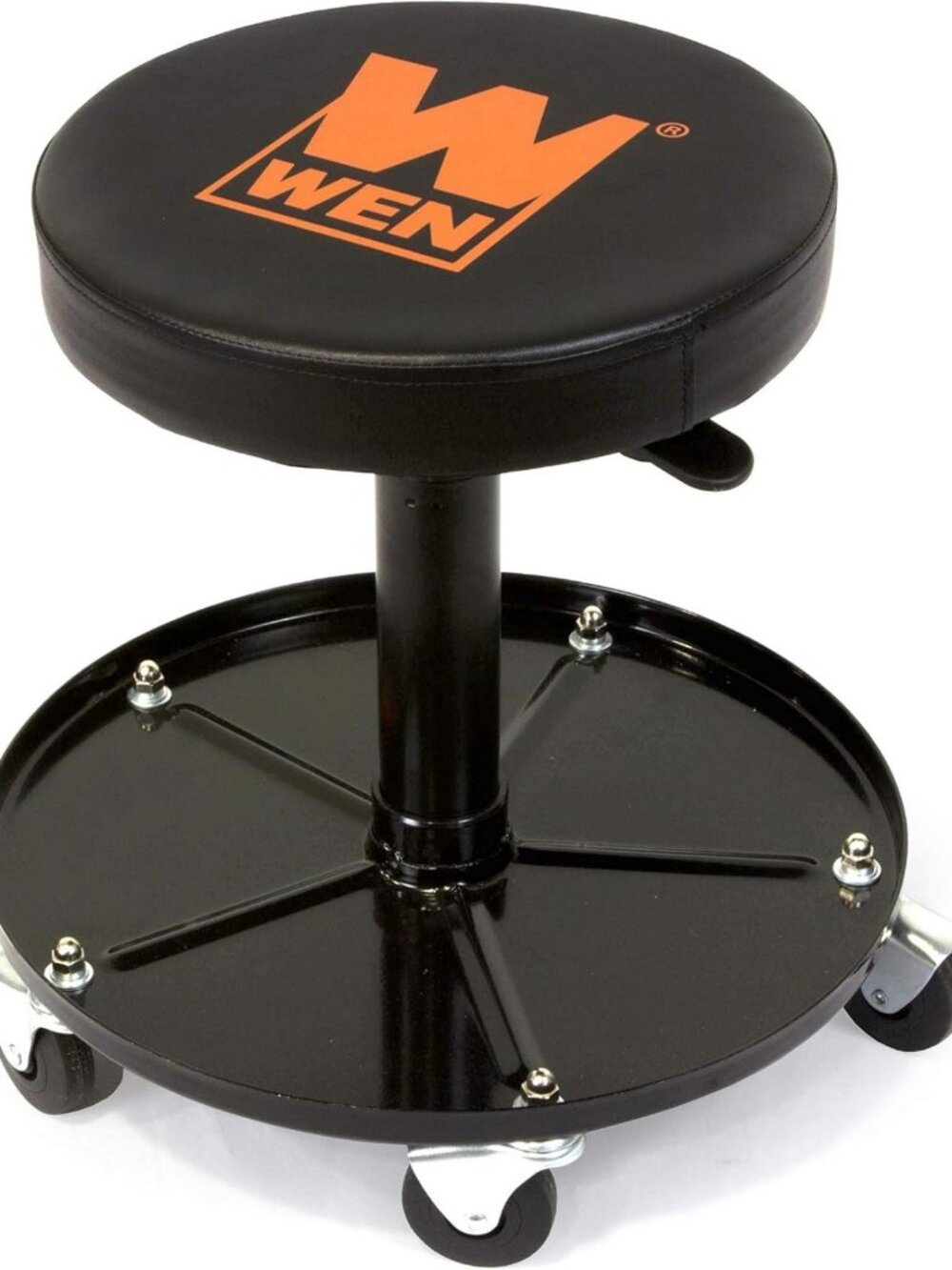 300 lb Capacity Pneumatic Rolling Mechanic Stool - Adjustable Height